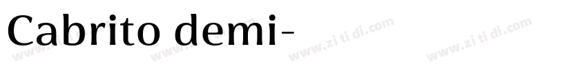 Cabrito demi字体转换
